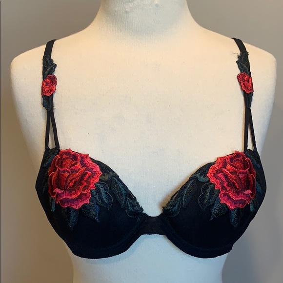 Beautiful Italian Cotton Club Rose Bra Sz 32S - Picture 1 of 10